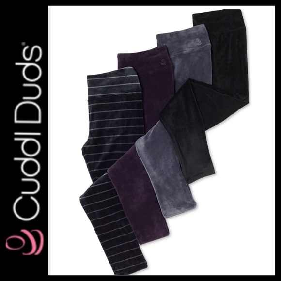 Cuddl Duds Double Plush Velour Leggings - Picture 2 of 10